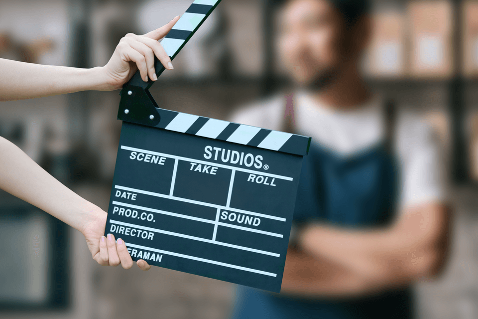 small business filming a video