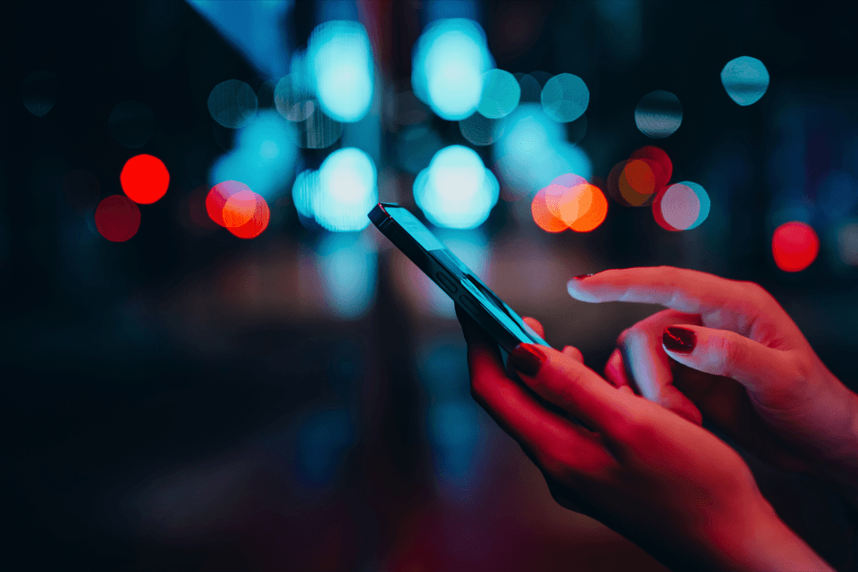 person on a smartphone 