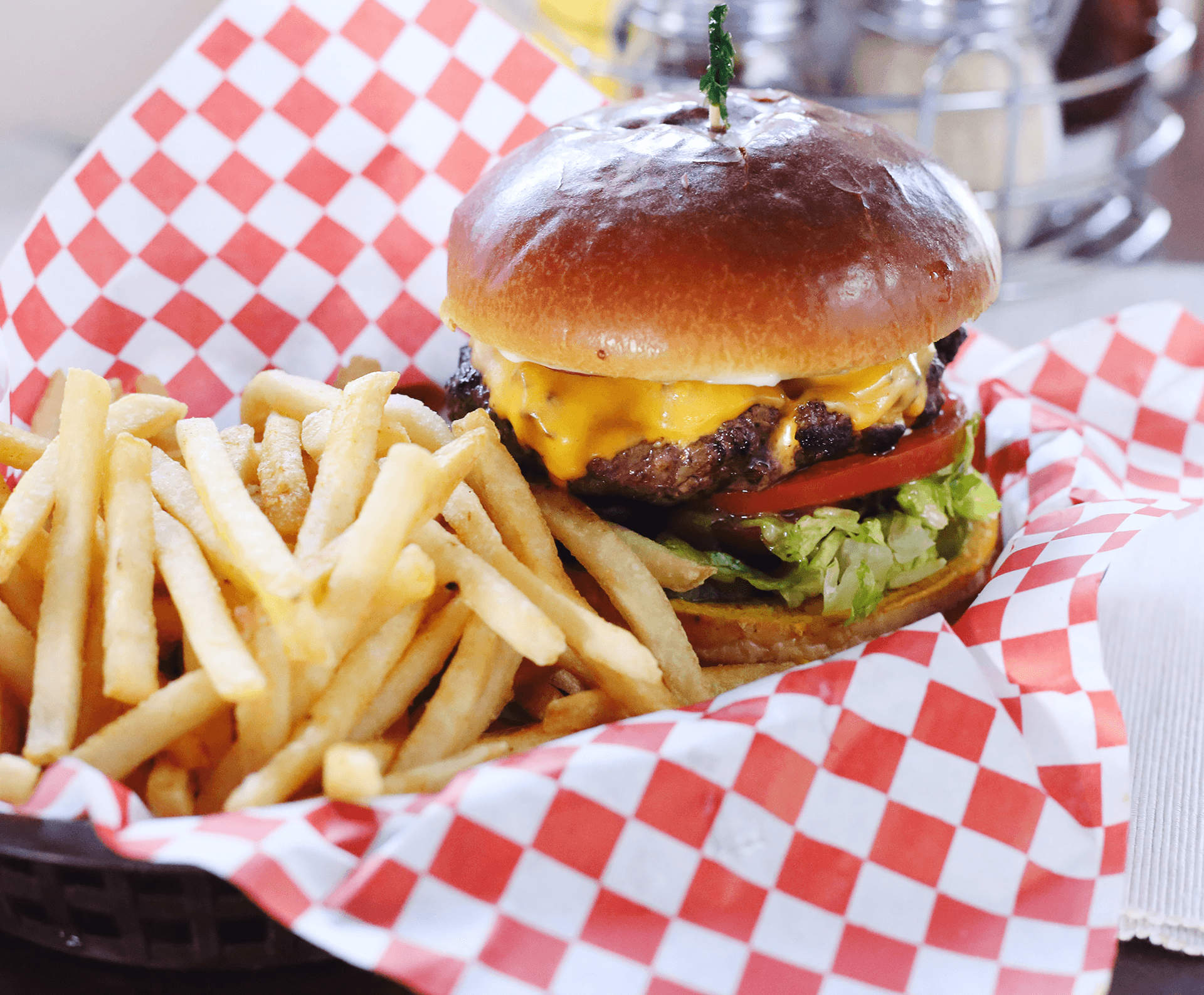 delicious burger basket 