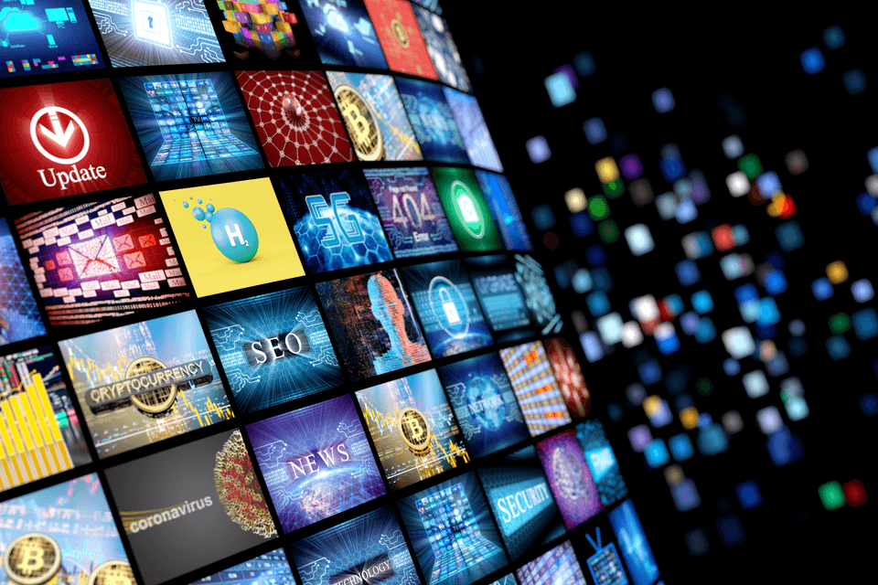 multiple televisions broadcasting at once