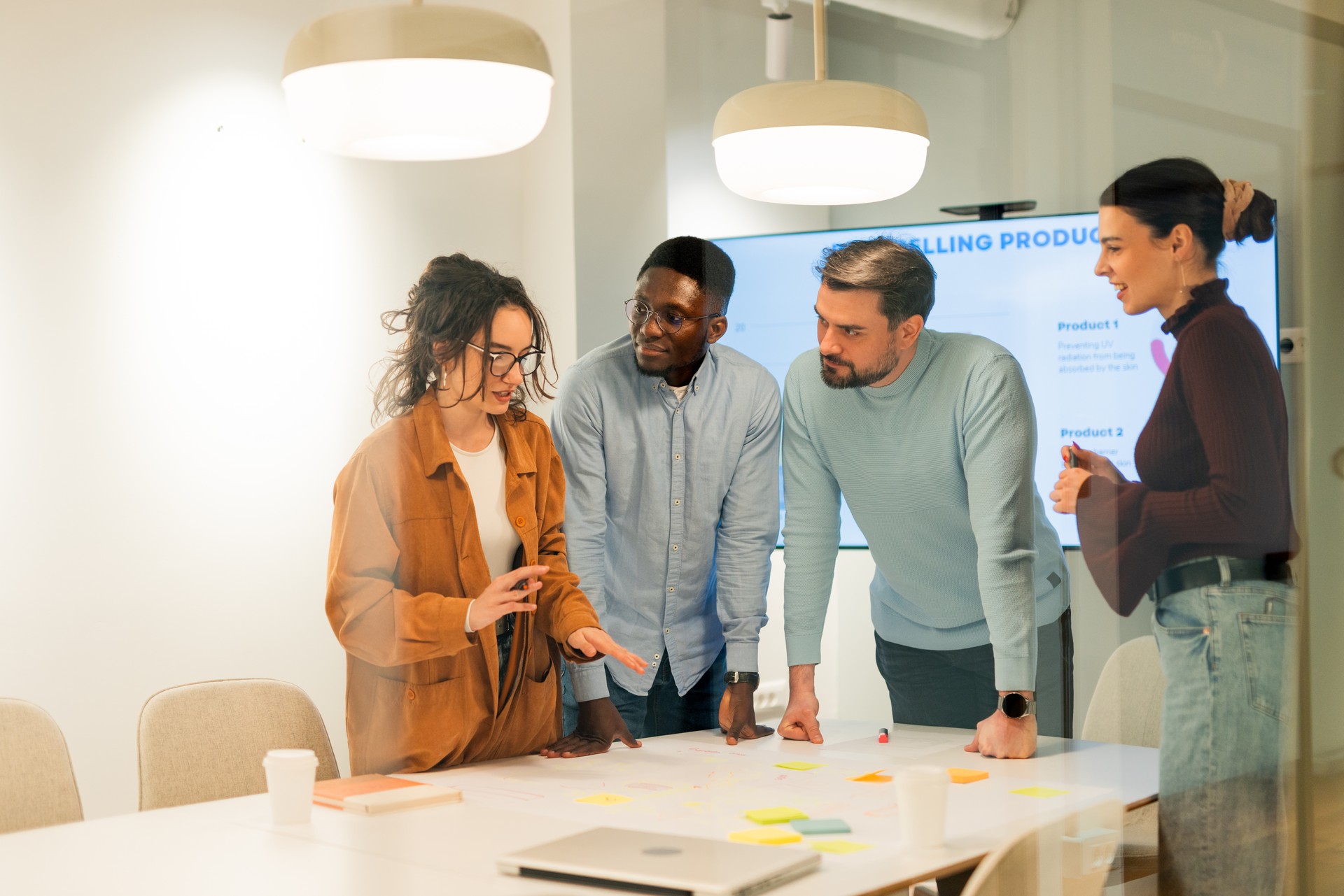 creative meeting to discuss a project