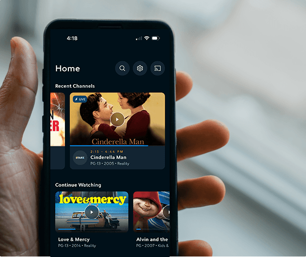 streaming content on a smart phone